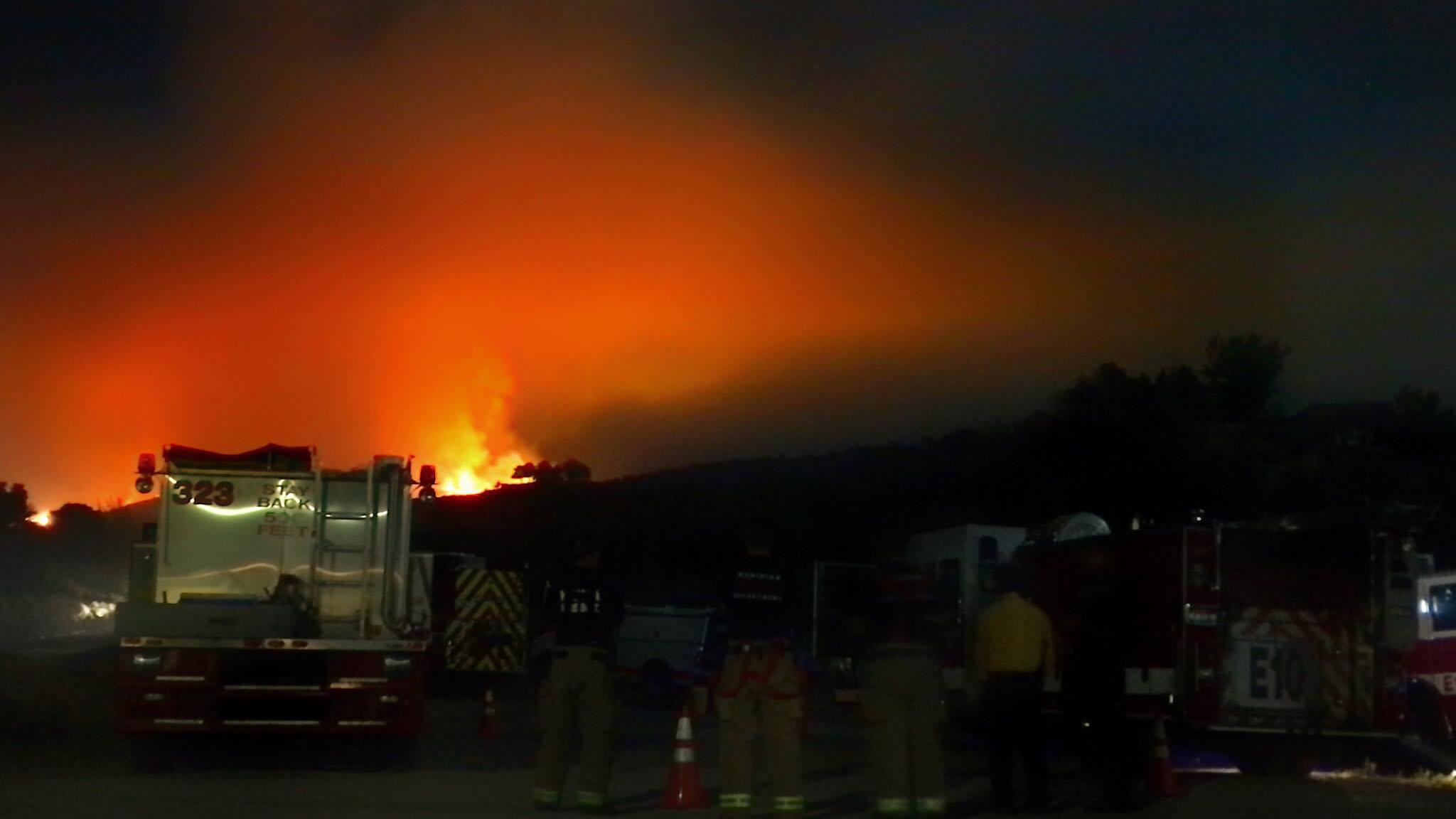 Brush fire in Boise foothills